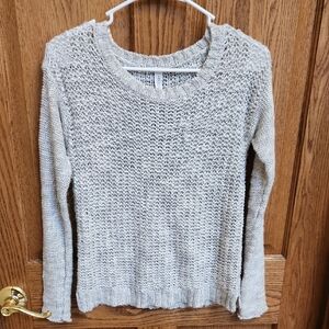 Aeropostale Women's Light Gray Knit Sweater